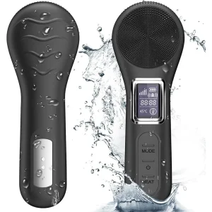 Electric Galvanic Hot Skin Lifting Whitening Nose Cleansing Facial Deep Cleansing Massager Silicone Wash Brush