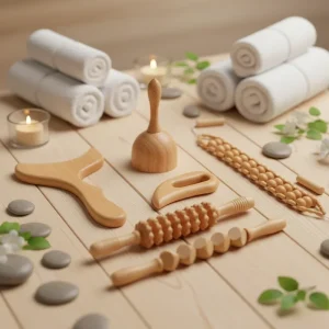 Electric Hand-Held Wood Therapy Massage Tools for Lymphatic Drainage for Maderoterapia Kit Relieve Muscle Pain Body Sculpting US