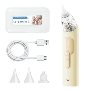 Electric Nasal Aspirator 60kPa Deep Suction 3 Speeds Baby Nose Cleaner 700mAh