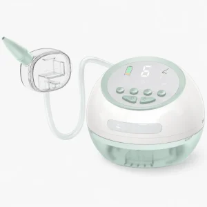 Electric Nasal Aspirator 78kpa Strong Suction Nose Cleaner Soothing Music Light Adjustable Suction 6 Gears 2000mAh Battery