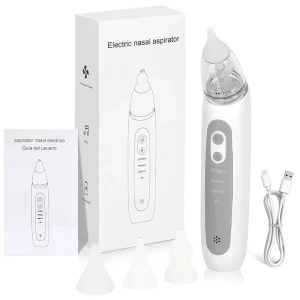 Electric Nasal Aspirator with 3 Suction Levels Rechargeable Baby Nose Cleaner with Music & Soft Silicone Tip
