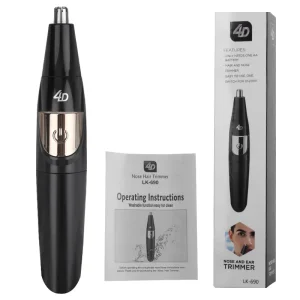 Electric Nose Hair Trimmer & Nasal Cavity Cleaner with ABS Material Washable Detachable Blade Head Black