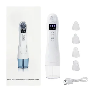 Electric Small Bubble Nose Blackhead Remover Vacuum Acne Tool Kit Pore Cleaner Lifting Feature Head Application