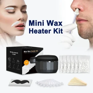 Electronic USB Charging 10ml Mini PC Nose Wax Heater Portable Black Depilatory Wax Machine Nose Ear Hair Removal