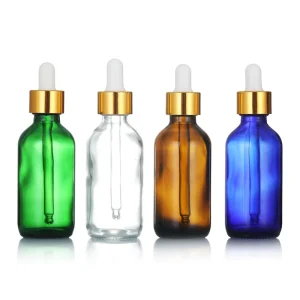 Empty 15ml 30ml 60ml 120ml Round Cosmetic Hair Serum Essential Oil Glass Dropper Bottle Perfume Bottles