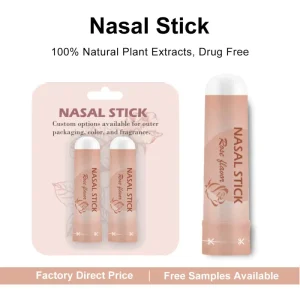 Essential Oil Nasal Inhaler Stick Pure Peppermint & Fruit Blends Anti-Fatigue & Mind-Refreshing OEM Logo & Packing Supported