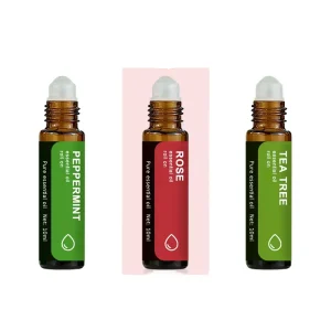 Essential Oil Plant-Based Botanical Roll on Oil Gentle Moisturizing Formula with Massage Ball Calming Aroma for Daily Skin Care