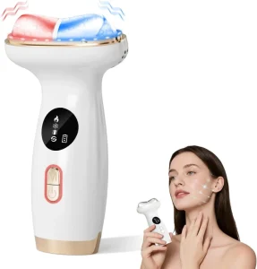 Eveekon Electric Facial Neck Lifting Massager 7 Light Heating Ice Compress Face and Neck Beauty Device
