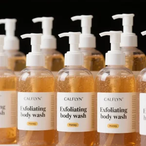 Exfoliating Body Wash Lemon Aloe Vera Honey Rose Natural Scrub Particles Moisturizing Bath Shower Gel OEM ODM & Private Label