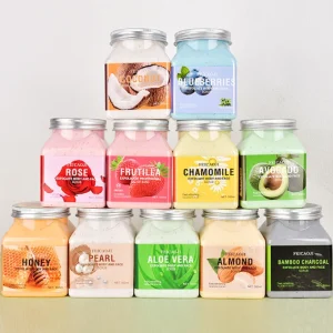 Exfoliating Canned Body Scrub Deep Cleanse Reduce Skin Oil Tender Cleansing Bath Fruit scented Scrub