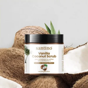 Exfoliating Moisturizing and Nourishing 250g Sea Salt Vanilla Coconut Whitening Scrub for Face Body