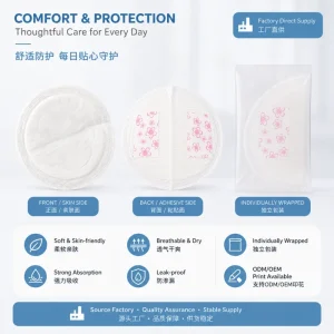 Extra Soft Lightweight Breathable Disposable Breast Pads Shell Shape 3D Leak Proof Design Skin Friendly Nursing Pads 50 Pcs OEM