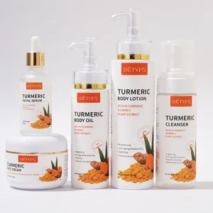 Face Body Natural Organic Private Label Korean Cosmetics Turmeric Skin Care Set