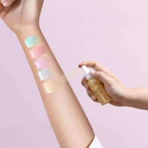 Face Body Shimmer Spray 5 Colors Glitter Colored Gold Body Highlighter Spray