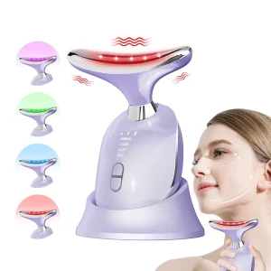 Face Neck Vibration Massager for Face and Neck Facial Massager with 4 Colors for Skin Care
