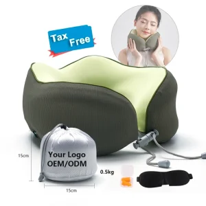 Factory 3D Contoured Airplane Travel Kit Pure Memory Foam Neck Pillow Luxury Bag Custom Travel Pillow