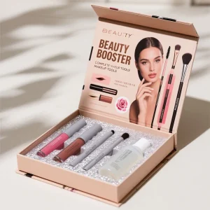 Factory Custom Offset Printing Makeup Tools Packaging Cosmetic Art Paper Magnetic Closure Rigid Cardboard Gift Box With Insert