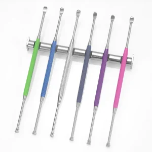 Factory Customization High Quality Stainless Steel Manual Buck Ear Blunt Curettes Ear Wax Removal Reusable Autoclavable 11.8cm