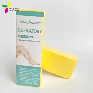 Factory Direct Selling Depilatory Yellow Wax Strip with Nonwoven Fabric for Eyebrow Body Hair Removal for Beauty Salons