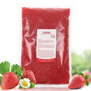 Factory Doll High Quality 1kg Strawberry Rosin Hot Wax Beans Depilatory Hard Wax Beans for Body Hair Removal