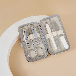 Factory Portable Stainless Steel Manicure Kit Nail Clipper Cutter Beauty Scissors Tweezers for Personal Care