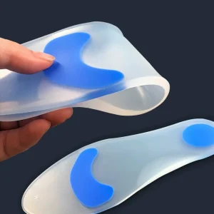Factory Silicone Full Insoles Heel Pain Relief Shock Absorption Orthotic Arch Support Insole for Heel Spur Plantar Fascilitis