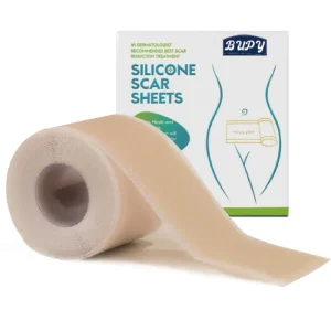Factory Supply Bupy 1.5m Transparent Silicone Gel Sheet Scar & Stretch Marks Repair Tape Roll Patch Strips for Pregnant Body OEM
