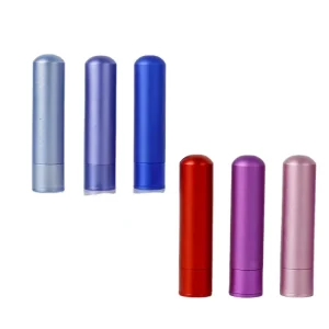 Factory Supply Recyclable Aluminum Alloy Essential Oil Nasal Inhaler Metallic Tube