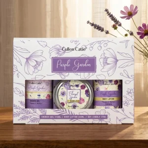 Factory Women’s Lavender Gift Set Shower Gel Body Lotion Candle Set for Holidays’ Bath Gift Set