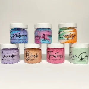 Foaming Body Scrub Whipped Soap Face and Body Cleansing Brightening Sugar Exfoliating Whipped Body Scrub