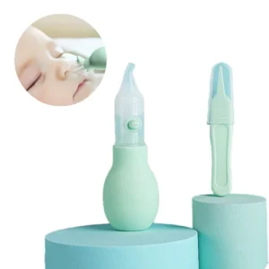 Food Grade Silicone Manual Baby Nasal Aspirator Vacuum Infant Nose Cleaner Sucker Silicone Baby Nasal Aspirator