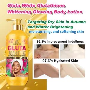 For Glow Body Lotion Glutathione VC Niacinamide Shea Butter 500mL Warm Cocoa Nutty Shea Scent Daily Moisturizing All Skin