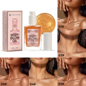 Fragrance Facial Contouring Highlighter Liquid Shimmer Body Oil for Skin Glow