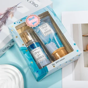 Fragrance Skin Care Gift Sets for Women Mini Body Gift Set 75ml Body Spray and 75ml Body Lotion Moisturizing Cream