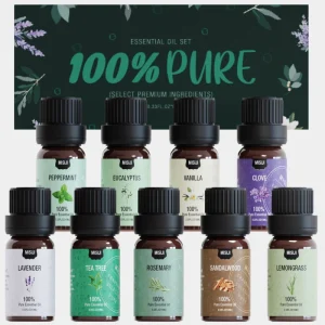Fresh Eco Friendly Aromatherapy Essential Oils 10ml*9 Bottle Set for Candle Making Hair & Body Care
