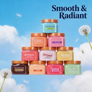 Fruit Peach Watermelon Exfoliating Moisturizing Skin Bath Scrub Shea Sugar Scrub Body Scrub