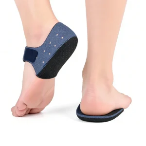 Gel Supination Correction Insoles Heel Pain Plantar Fasciitis Relief Men Women Orthotic Inserts for Running Walking Blue