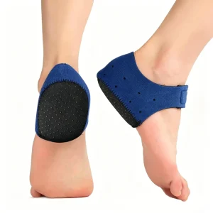 Gel Supination Correction Insoles Heel Pain Plantar Fasciitis Relief Shockproof Men Women Orthotic Inserts Running Walking Blue