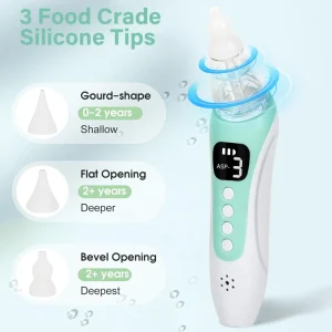 Gentle Newborn Care USB Waterproof Aspirador Nasal Para Bebe Adjustable Easy Clean Daily Use Baby Nose Cleaner