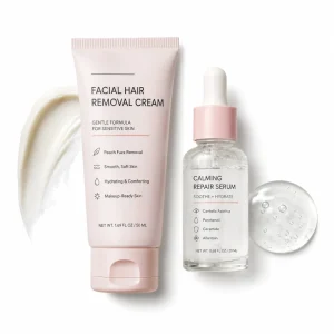 Gentle Peach Fuzz Remover Facial Hair Removal Cream for Women Upper Lip Chin Face Sensitive Skin
