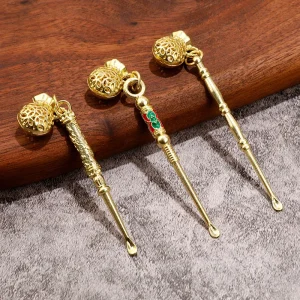 Gift Metal Earpick Wax Removal Curette Spoon Key Chain Tools Present Ear Pick