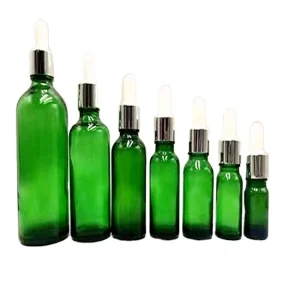Glass Bottle Essential Oil Bottle Essence Bottle Amber Transparent Blue Green Black Cosmetic Packaging Screen Printing 100ml