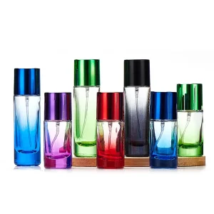 Glass Perfume Bottles 20ml 30ml Crimp Neck Cosmetic Refillable Bottles with Round Ball Cap Empty Perfume Spray Bottles