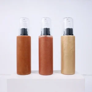 Glitter Shimmer Body Oil Liquid Vegan Highlighter Makeup Bronzer Legs Face Collarbone Shimmering Highlight Custom logo
