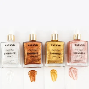 Glow Gloss Butter Body Shimmer Oil Long Lasting Shiny Glitter Body Highlighter for Face Body Makeup