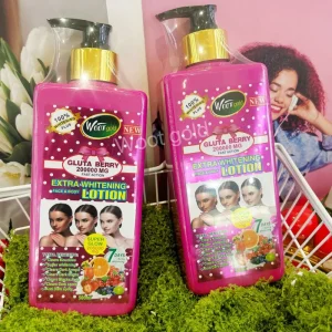 Gluta Berry Vegan Organic Hyaluronic Acid & Shea Butter Body Lotion Repair Whitening & Anti Aging 500ml