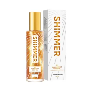 Gold Shimmer Body Oil Glow Face Body Shimmering Oil Makeup Body Shimmer Glitter Highlighter Oil