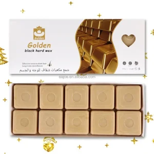 Golden Block Beeswax 1.1 lb Professional Depilatory Wax for Face High Quality Box Wax with Custom Logo and Customized Packing