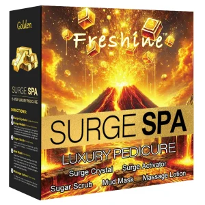 Golden Foot Skin Care Deluxe Spa Pedi in Box Foot Scrub Moisturizing Body Lotion Volcano Surge Spa Pedicure Kit 5 in 1