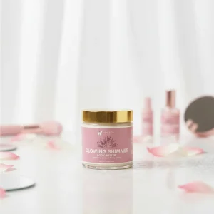 Golden Hour Organic Nourishing Body Butter with Diamond Shimmer for Cooling Sensation and Radiant Glow All Skin Types Low MOQ